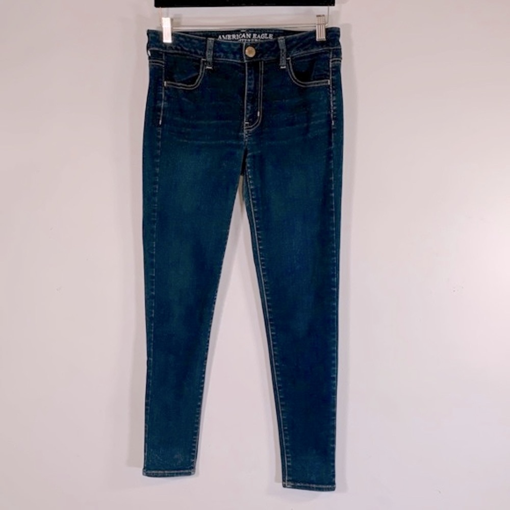 American Eagle Outfitters Super Stretch Mid-Rise Women’s Size 8 Blue Jeggings